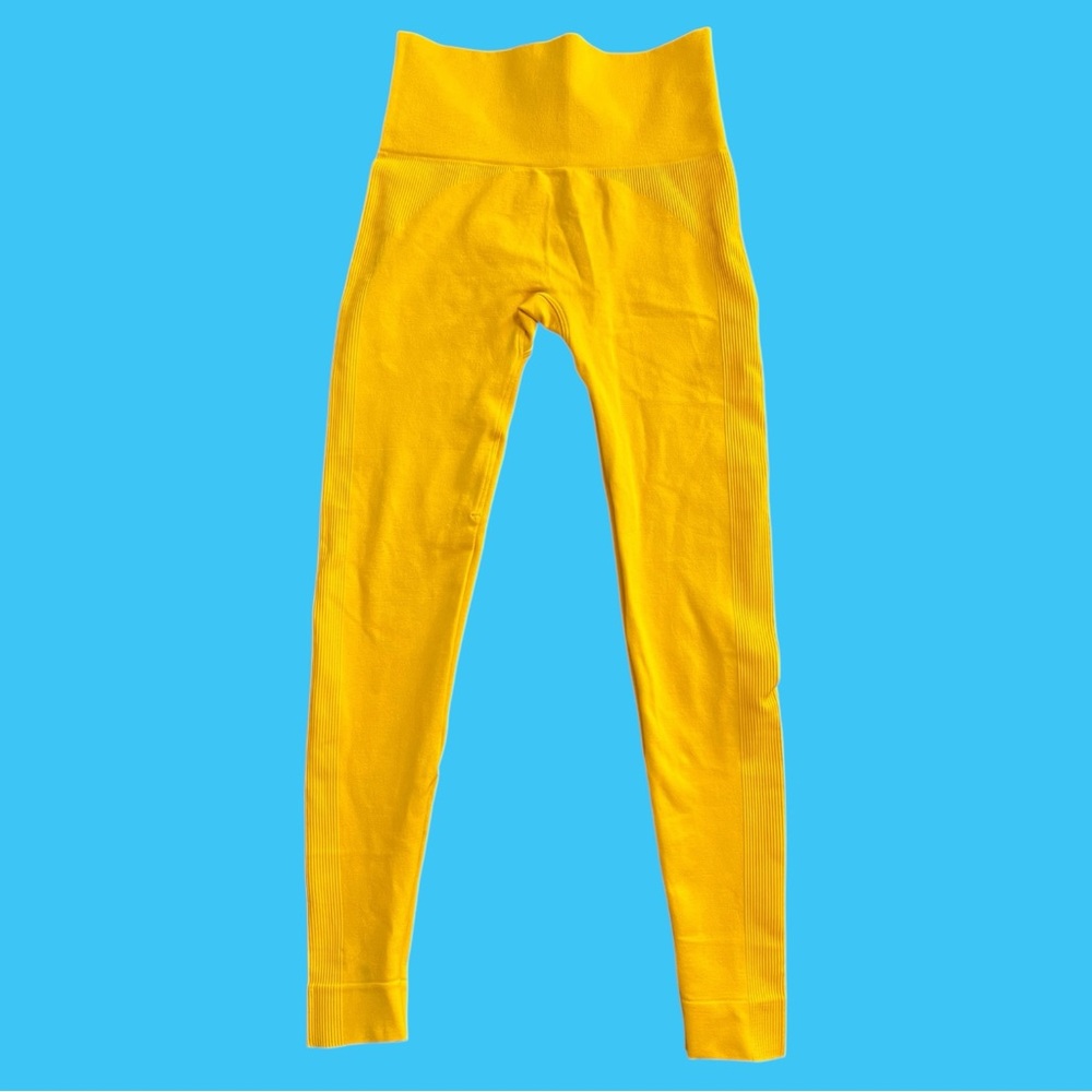 Set Active by Madelyn Cline Mustard Yellow Leggings
